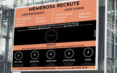 Panneau – Recrutement restaurant